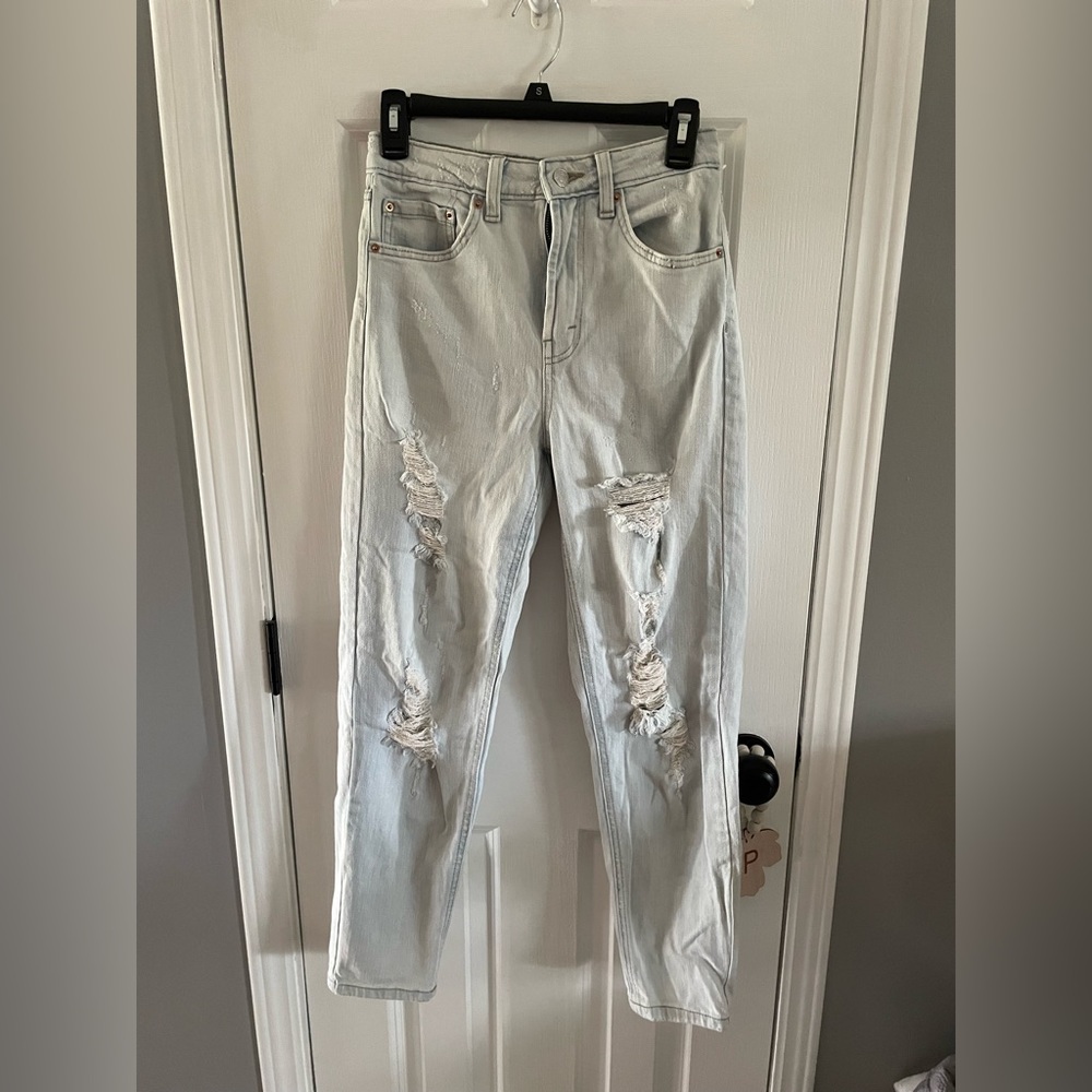 Wild Fable Distressed Highest Rise Mom Jeans